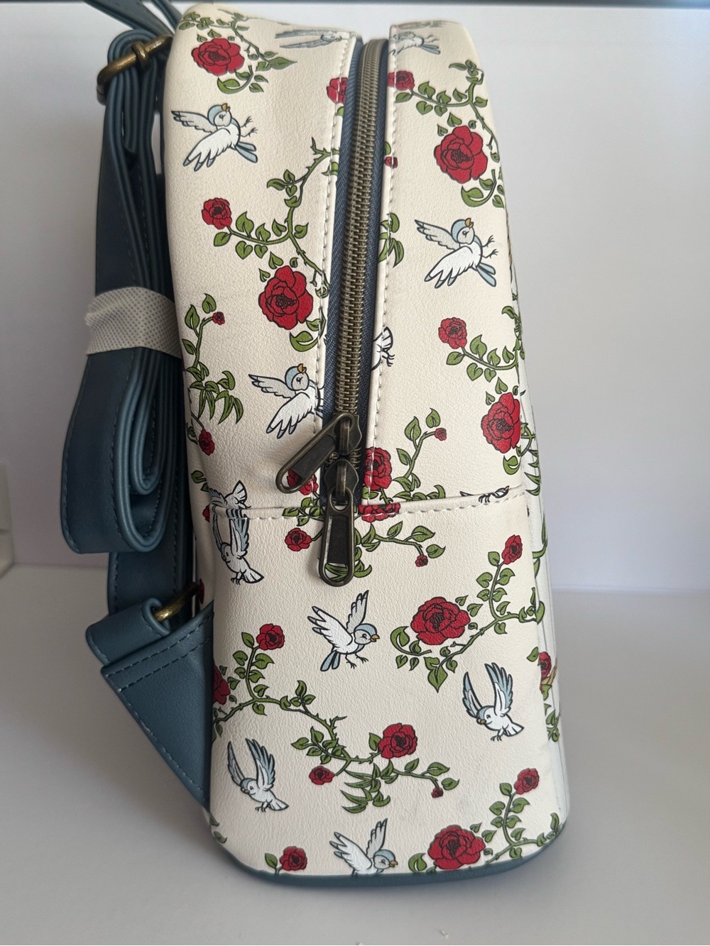 Loungefly White Stained Glass Beauty and the Beast Mini Backpack - Picture 5 of 6